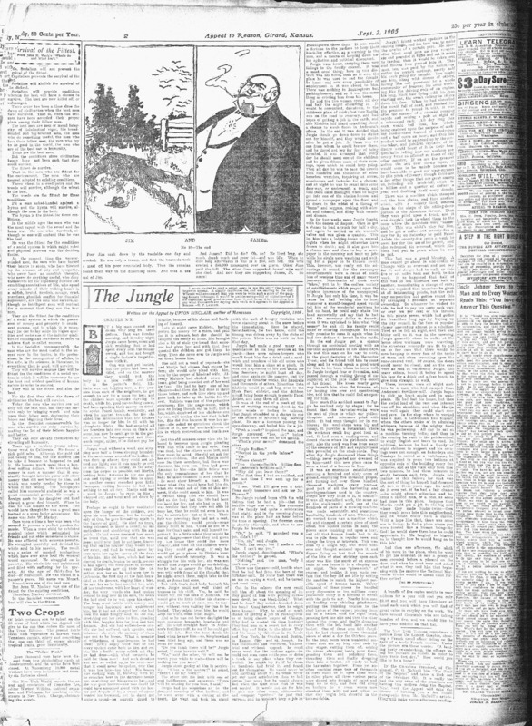 Chapter Twenty in Upton Sinclair's original serial for Appeal to Reason, the unexpurgated version of what became "The Jungle."