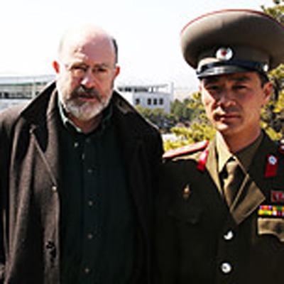 Panorama reporter John Sweeney photographed with North Korean general