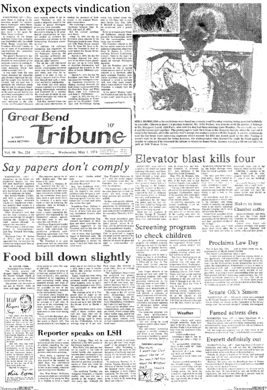 Article reports Betty Wells appearance before a special state legislative committee on institutions in the aftermath of her February series for the Wichita Eagle on mistreatment of patients at Larned State Hospital.