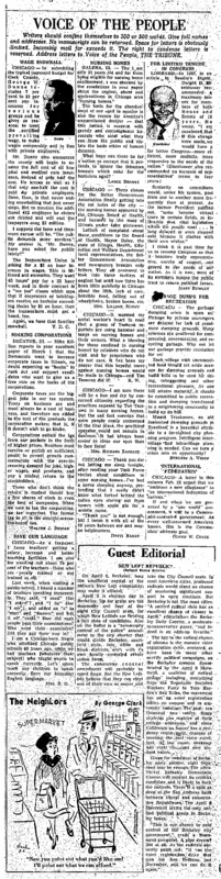 Letters to the editors of the Chicago Tribune praising the nursing home exposé.