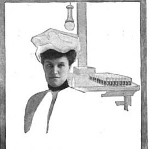 Image of Bessie van Vorst posing undercover for her article, "The Woman That Toils."