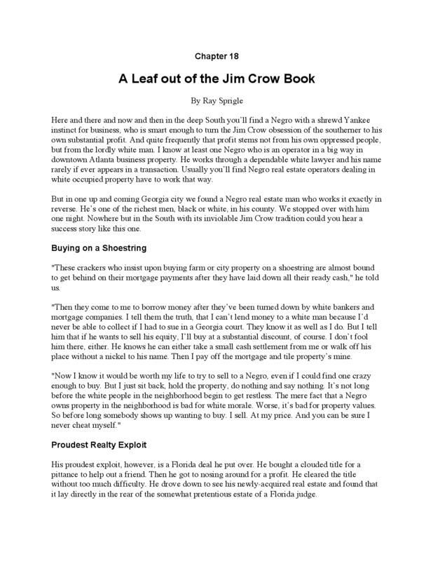 Pittsburgh Post-Gazette article titled, "I Was a Negro in the South for 30 Days." Written by Ray Sprigle as part of a series.