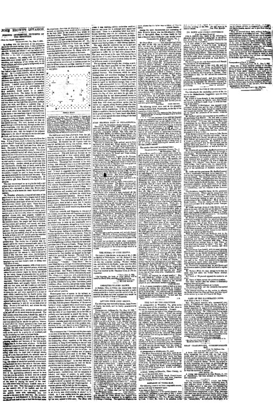 New York Tribune article titled, "John Brown's Invasion." Written by  Henry S. Olcott.