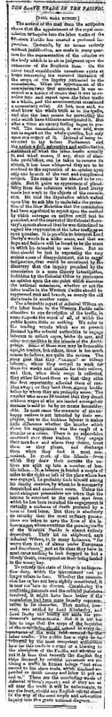 The Age article titled, "The Slave Trade in the Pacific."