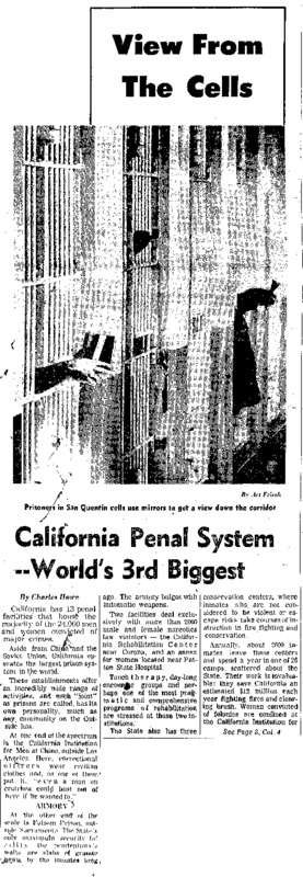 An overview of the California prison system, which, at the time was the world's 3rd largest after China and the Soviet Union.