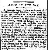 The Age article titled, "News of the Day." Byline unsigned.