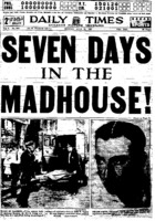 Chicago Daily Times article titled, "Reporter's Experience at Kankakee." Written by Frank Smith as part of his series, "Seven Days in the Madhouse!" 