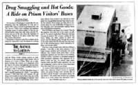 Washington Post article titled, "Drug Smuggling and Hot Goods: A Ride on Prison Visitors’ Buses." Written by Athelia Knight as part of the Lorton series.