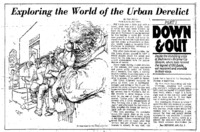 Washington Post article titled, "Exploring the World of the Urban Derelict." Written by Neil Henry in 1980. 